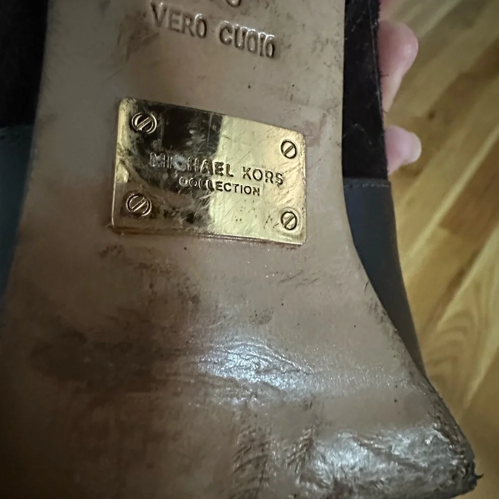 Michael Kors collection brown leather and suede Knee-High Boots size 40/US 9 - Picture 3 of 10